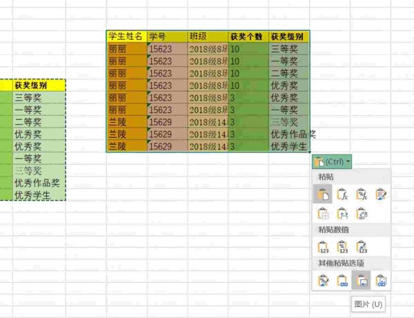 如何将Excel表格转换成图片,彩色的表格转化成图片示例