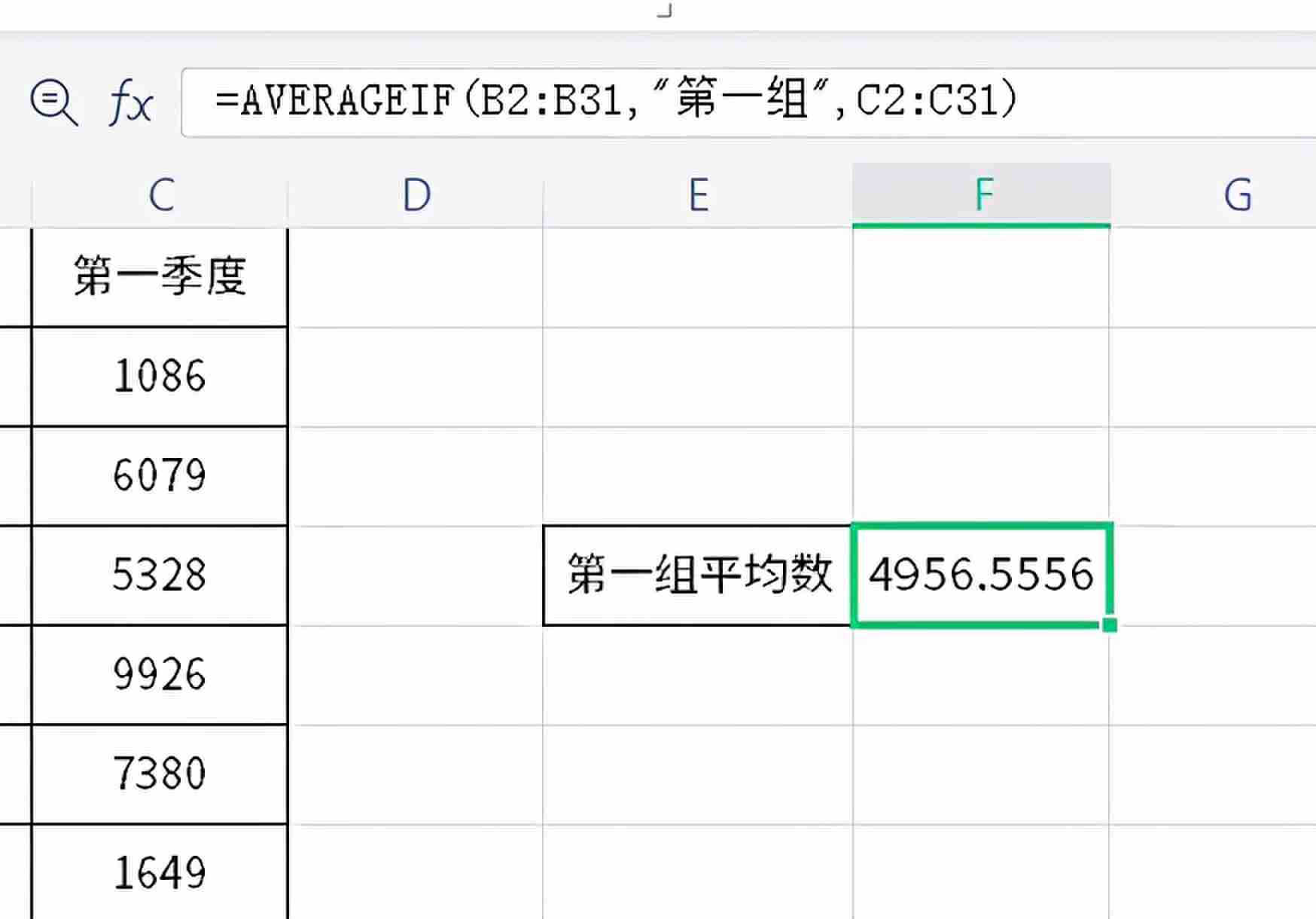Excel平均值公式，四种平均数公式