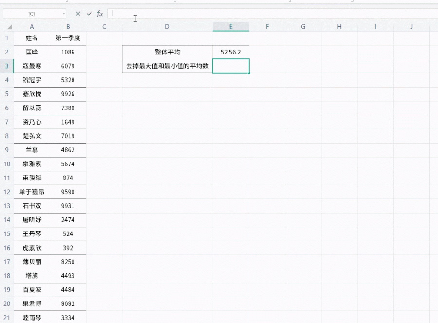 Excel平均值公式，四种平均数公式