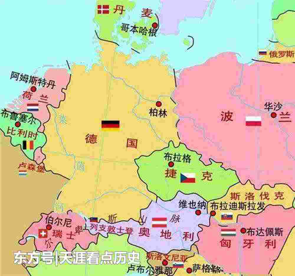 一战结束后，奥匈帝国解体几个国家
