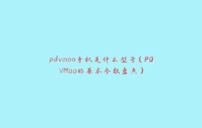 pdvmoo手机是什么型号（PDVM00的基本参数盘点）