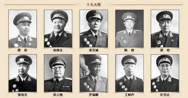 十大将军是哪些人，十大开国将军分别担任了什么职位