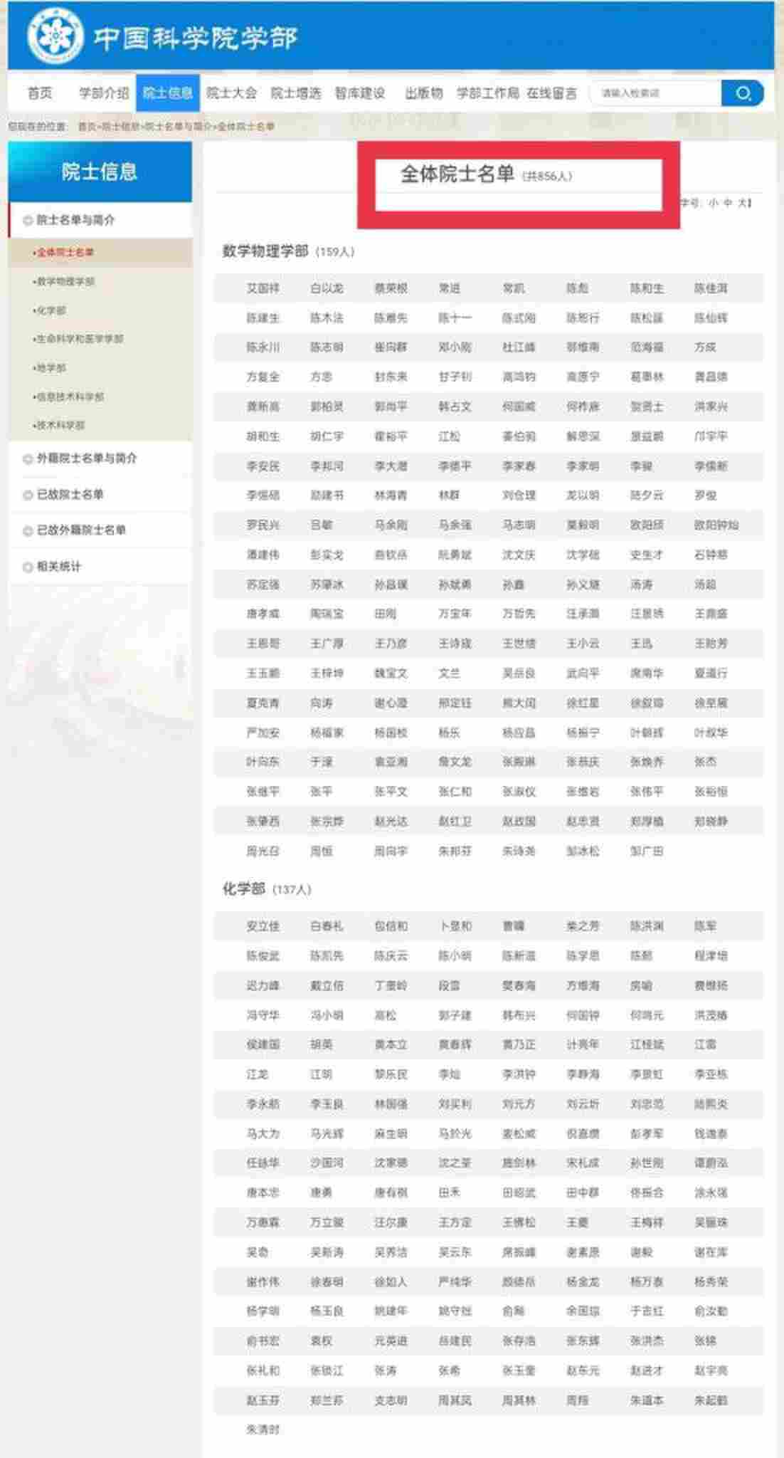 我国两院院士有多少人（我国现在有多少院士）