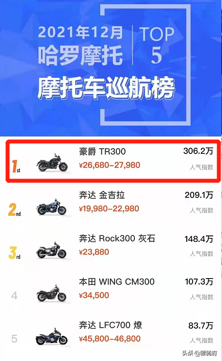 国产摩托车排行榜前十名（2021年度十佳国产摩托车排行榜）
