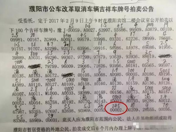 中国最贵的车牌号前十名（中国TOP10天价车牌号）