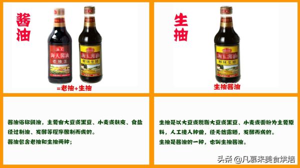 生抽和酱油有什么区别，分别有什么用途？