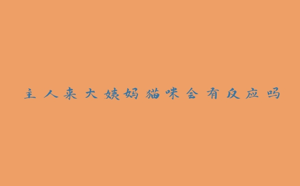主人来大姨妈猫咪会有反应吗 主人来大姨妈猫咪会有反应吗