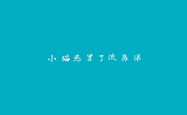 小猫感冒了流鼻涕 小猫感冒了流鼻涕