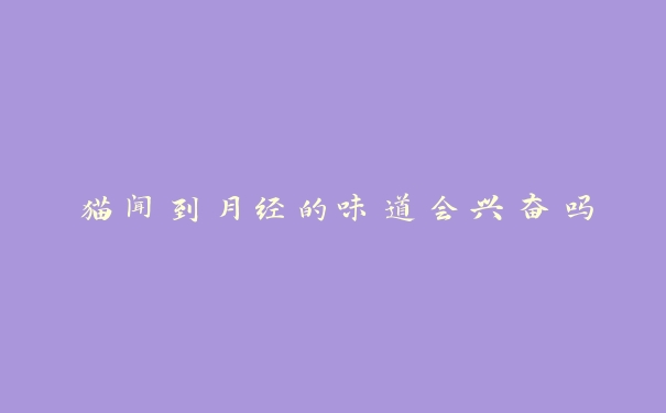 猫闻到月经的味道会兴奋吗 猫闻到月经的味道会兴奋吗