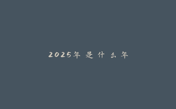 2025年是什么年 2025年是什么年