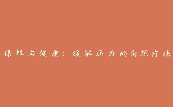 绿植与健康:缓解压力的自然疗法 绿植与健康:缓解压力的自然疗法