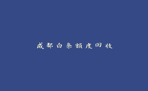 成都白条额度回收 成都白条额度回收
